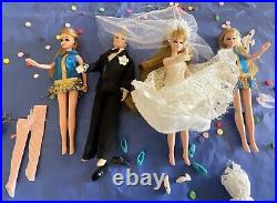 Vtg 4 Topper Dawn Wedding Lot! HTF Ron and Head To Toe Bride & 2 Dawns +Extras