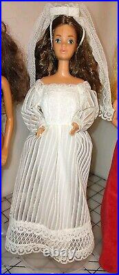 Vtg 70's/'80s Mattel Barbie Lot 7pc. Superstar Fashion Photo, Tracy Bride, Teresa+