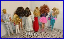 Vtg 70's/'80s Mattel Barbie Lot 7pc. Superstar Fashion Photo, Tracy Bride, Teresa+