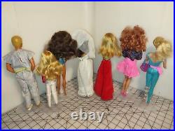 Vtg 70's/'80s Mattel Barbie Lot 7pc. Superstar Fashion Photo, Tracy Bride, Teresa+