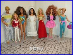Vtg 70's/'80s Mattel Barbie Lot 7pc. Superstar Fashion Photo, Tracy Bride, Teresa+