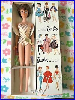 Vtg European Bubblecut Barbie Brunette Nrfb Mint In Box, Wrist Tag+ #850