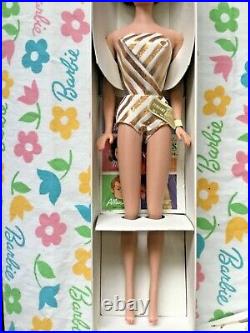 Vtg European Bubblecut Barbie Brunette Nrfb Mint In Box, Wrist Tag+ #850