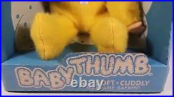 Vtg HTF 1975 BABY THUMB Doll #555 Horsman Mint in Sealed Box YELLOW Monchhichi