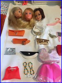 Vtg Mod Brunette TNT Barbie-Francie Dolls 1960s Clothes & Accessories Mixed Lot