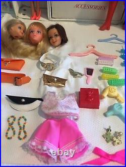 Vtg Mod Brunette TNT Barbie-Francie Dolls 1960s Clothes & Accessories Mixed Lot