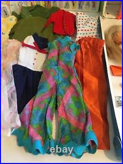 Vtg Mod Brunette TNT Barbie-Francie Dolls 1960s Clothes & Accessories Mixed Lot