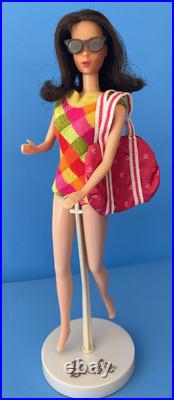 Vtg. TNT Marlo Flip head/1966 TNT knees bend Korea body-orig outfits/ case
