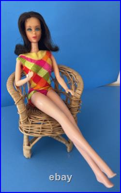 Vtg. TNT Marlo Flip head/1966 TNT knees bend Korea body-orig outfits/ case