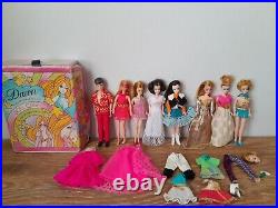 Vtg Topper Dawn Doll Lot 8 Dolls, Case, Clothes, & Accessories Gary Barbie 70s