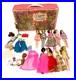 Vtg Topper Dawn and her Friends Doll Case 9 Dolls With Clothes & Accessories 70s