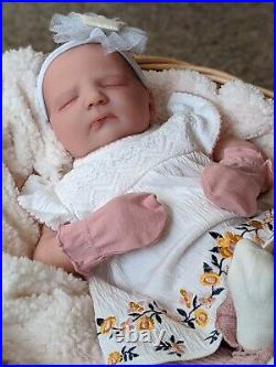 WILLIAMS NURSERY REBORN BABY GIRL ART DOLL Realborn Jennie Asleep NEWBORN belly