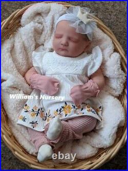 WILLIAMS NURSERY REBORN BABY GIRL ART DOLL Realborn Jennie Asleep NEWBORN belly