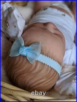 WILLIAMS NURSERY REBORN BABY GIRL ART DOLL Realborn Skya Asleep NEWBORN belly