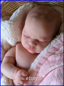 WILLIAMS NURSERY REBORN BABY GIRL DOLL Realborn Lavender Asleep NEWBORN belly