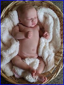 WILLIAMS NURSERY REBORN BABY GIRL DOLL Realborn Lavender Asleep NEWBORN belly