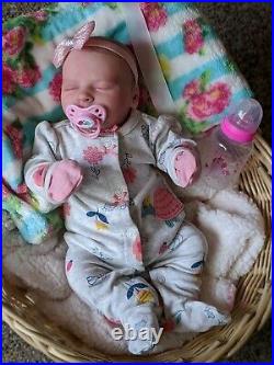 WILLIAMS NURSERY REBORN NEWBORN BABY GIRL DOLL Realborn Kelsey Asleep Preemie 16