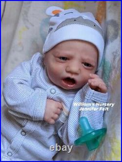 WILLIAMS NURSERY Reborn Baby BOY Doll 19 Realborn Blake Awake realistic Newborn