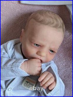 WILLIAMS NURSERY Reborn Baby BOY Doll 19 Realborn Blake Awake realistic Newborn