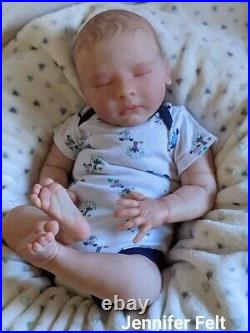 WILLIAMS NURSERY Reborn Baby BOY Newborn Doll 18 Realborn Joseph Asleep COA