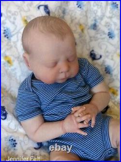 WILLIAMS NURSERY Reborn Baby BOY Newborn Doll 19.5 Isaac Asleep Bountiful Baby