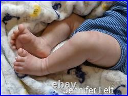 WILLIAMS NURSERY Reborn Baby BOY Newborn Doll 19.5 Isaac Asleep Bountiful Baby