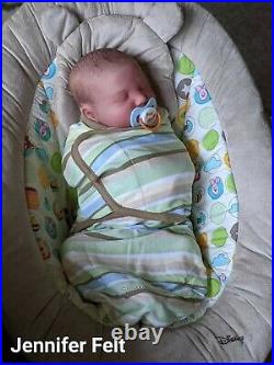 WILLIAMS NURSERY Reborn Baby BOY Newborn Doll 19 Realborn June Asleep COA