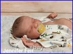 WILLIAMS NURSERY Reborn Baby BOY Newborn Doll 19 Realborn June Asleep COA