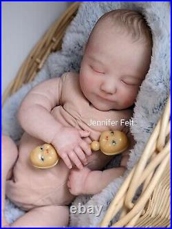 WILLIAMS NURSERY Reborn Baby BOY Newborn Doll 19 Realborn June Asleep COA