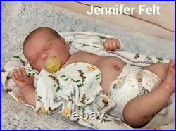 WILLIAMS NURSERY Reborn Baby BOY Newborn Doll 19 Realborn June Asleep COA