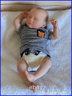 WILLIAMS NURSERY Reborn Baby BOY Newborn Doll 19 Realborn Marnie Asleep COA