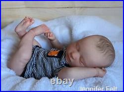 WILLIAMS NURSERY Reborn Baby BOY Newborn Doll 19 Realborn Marnie Asleep COA