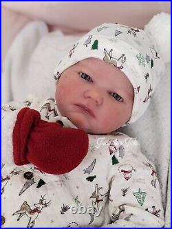 WILLIAMS NURSERY Reborn Baby BOY Newborn Doll 21 Realborn Landon Awake COA