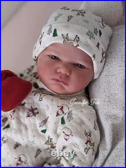 WILLIAMS NURSERY Reborn Baby BOY Newborn Doll 21 Realborn Landon Awake COA