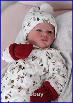 WILLIAMS NURSERY Reborn Baby BOY Newborn Doll 21 Realborn Landon Awake COA