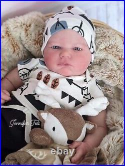 WILLIAMS NURSERY Reborn Baby BOY Newborn Doll 21 Realborn Landon Awake COA