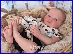 WILLIAMS NURSERY Reborn Baby BOY Newborn Doll 21 Realborn Landon Awake COA