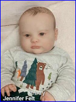 WILLIAMS NURSERY Reborn Baby BOY Toddler Doll 23 Realborn 3 months Joseph Awake