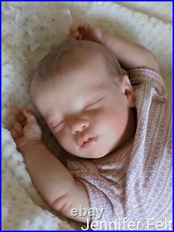 WILLIAMS NURSERY Reborn Baby GIRL Newborn Doll 18 Realborn Priscilla Asleep COA