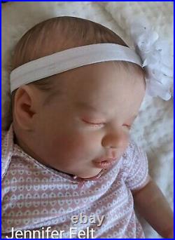 WILLIAMS NURSERY Reborn Baby GIRL Newborn Doll 18 Realborn Priscilla Asleep COA