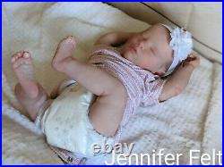 WILLIAMS NURSERY Reborn Baby GIRL Newborn Doll 18 Realborn Priscilla Asleep COA