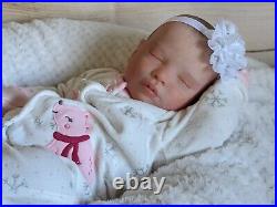 WILLIAMS NURSERY Reborn Baby GIRL Newborn Doll 18 Realborn Priscilla Asleep COA