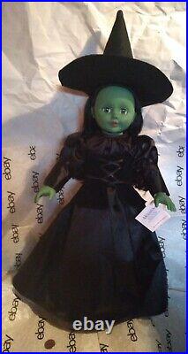 Wizard of Oz Madame Alexander WICKED WITCH Vinyl Doll GREEN SKIN withHAT 18T RARE