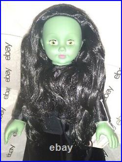 Wizard of Oz Madame Alexander WICKED WITCH Vinyl Doll GREEN SKIN withHAT 18T RARE