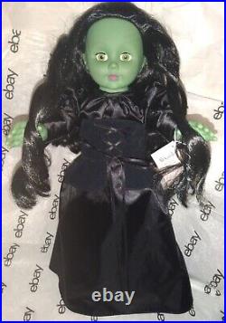 Wizard of Oz Madame Alexander WICKED WITCH Vinyl Doll GREEN SKIN withHAT 18T RARE