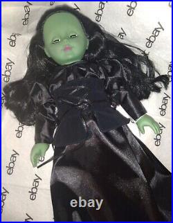 Wizard of Oz Madame Alexander WICKED WITCH Vinyl Doll GREEN SKIN withHAT 18T RARE