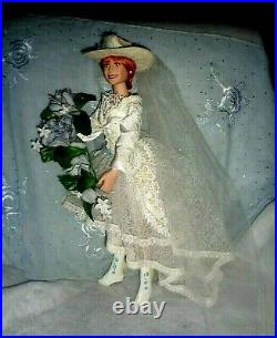 Xrare Danbury Mint Reba Mcentire Country Western 16 Vinyl Bride Doll-excellent